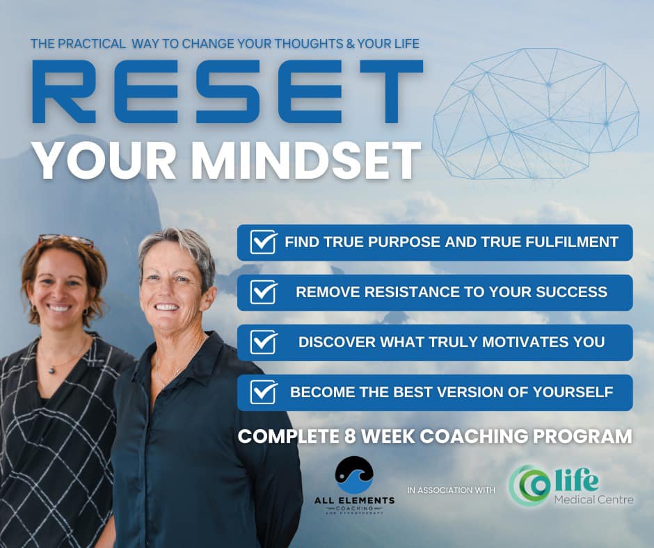 The practial way to change your thoughts & your life. RESET YOUR MINDSET. Complete 8 week coaching program. -Find true purpose and true fulfillment - remove resistance to your success - discover what truely motivates you - become the best version of yourself.